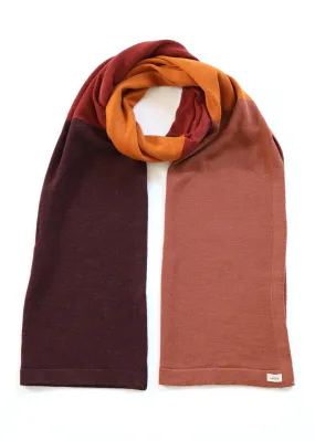 Abigail Block Colour Scarf - Raisin