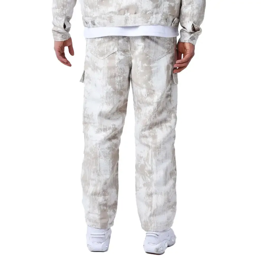 Abstract Canvas Pocket Jeans