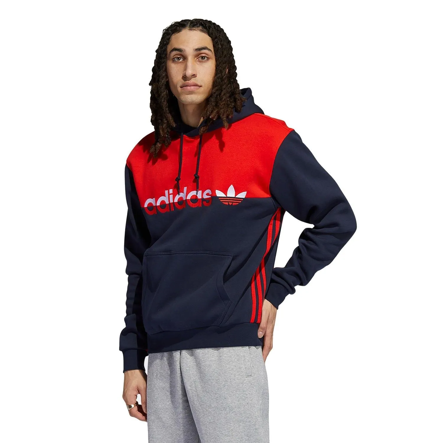 adidas Originals Split Hoodie - Legend Ink / Red