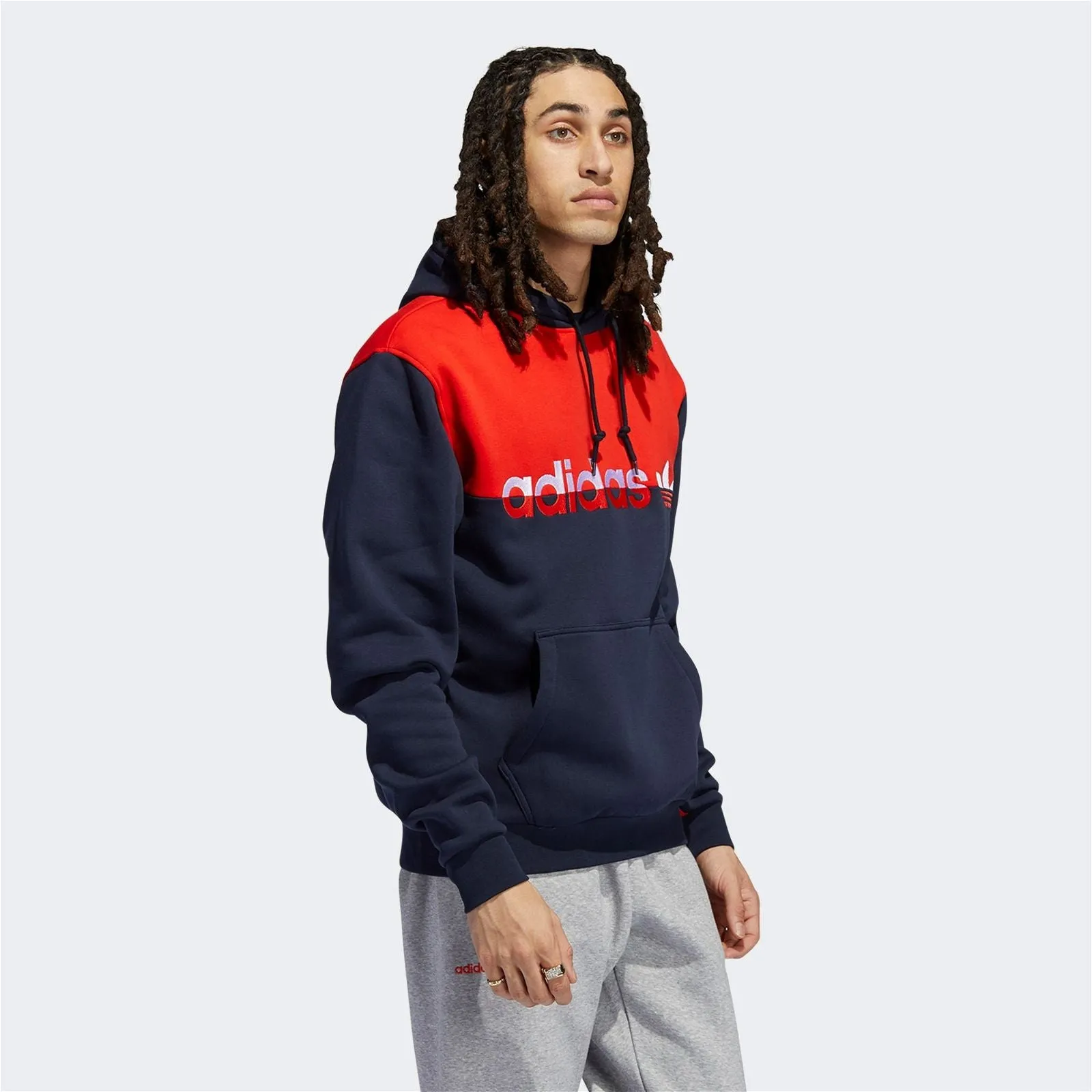 adidas Originals Split Hoodie - Legend Ink / Red