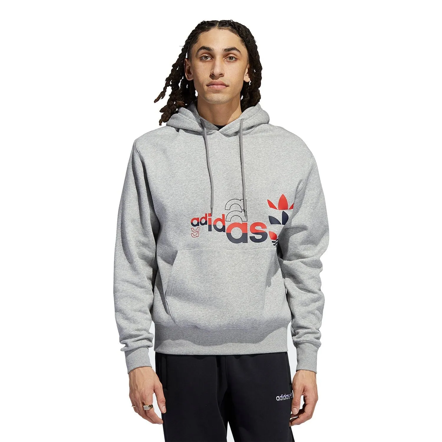 adidas Originals Trefoil Logo Play Hoodie - Grey