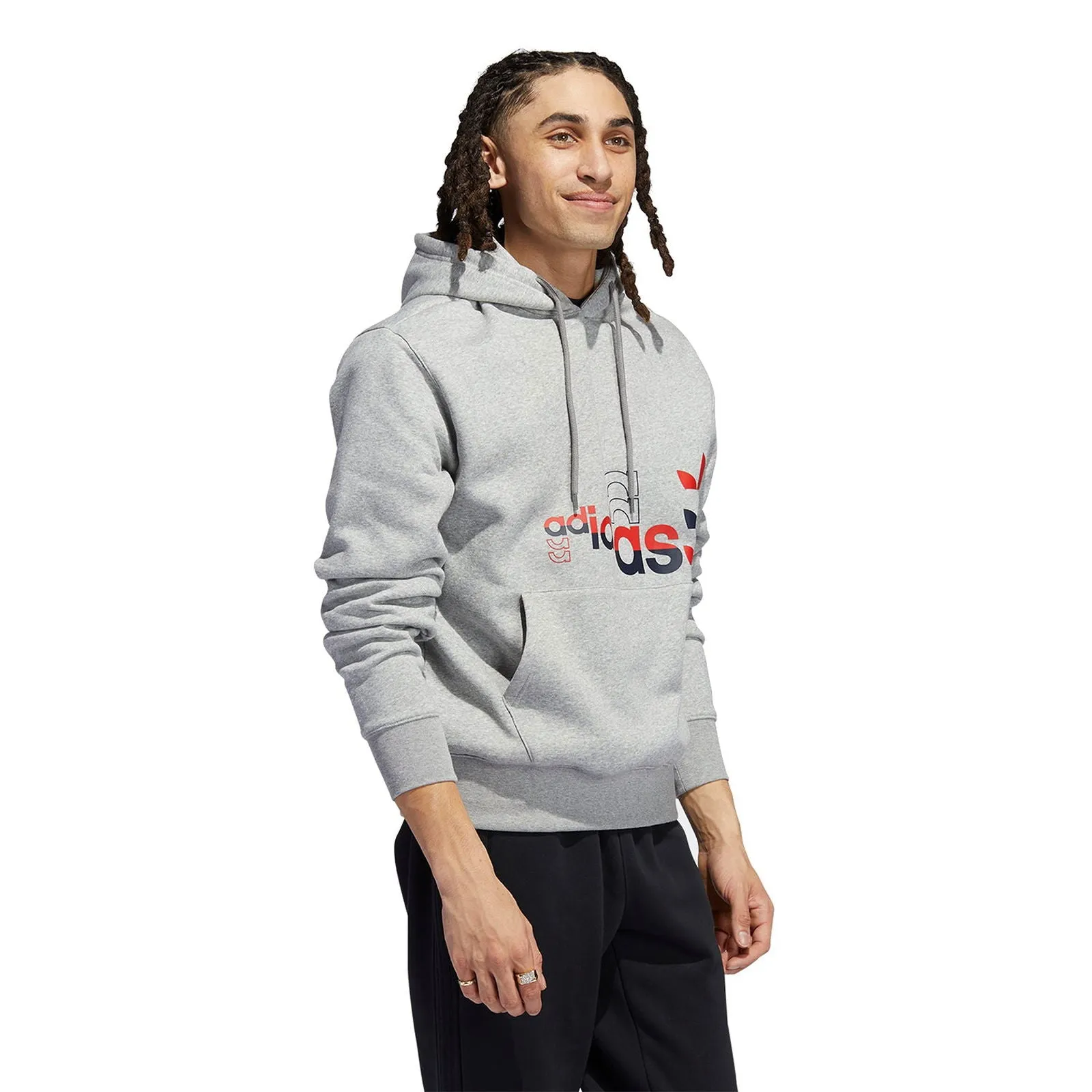 adidas Originals Trefoil Logo Play Hoodie - Grey