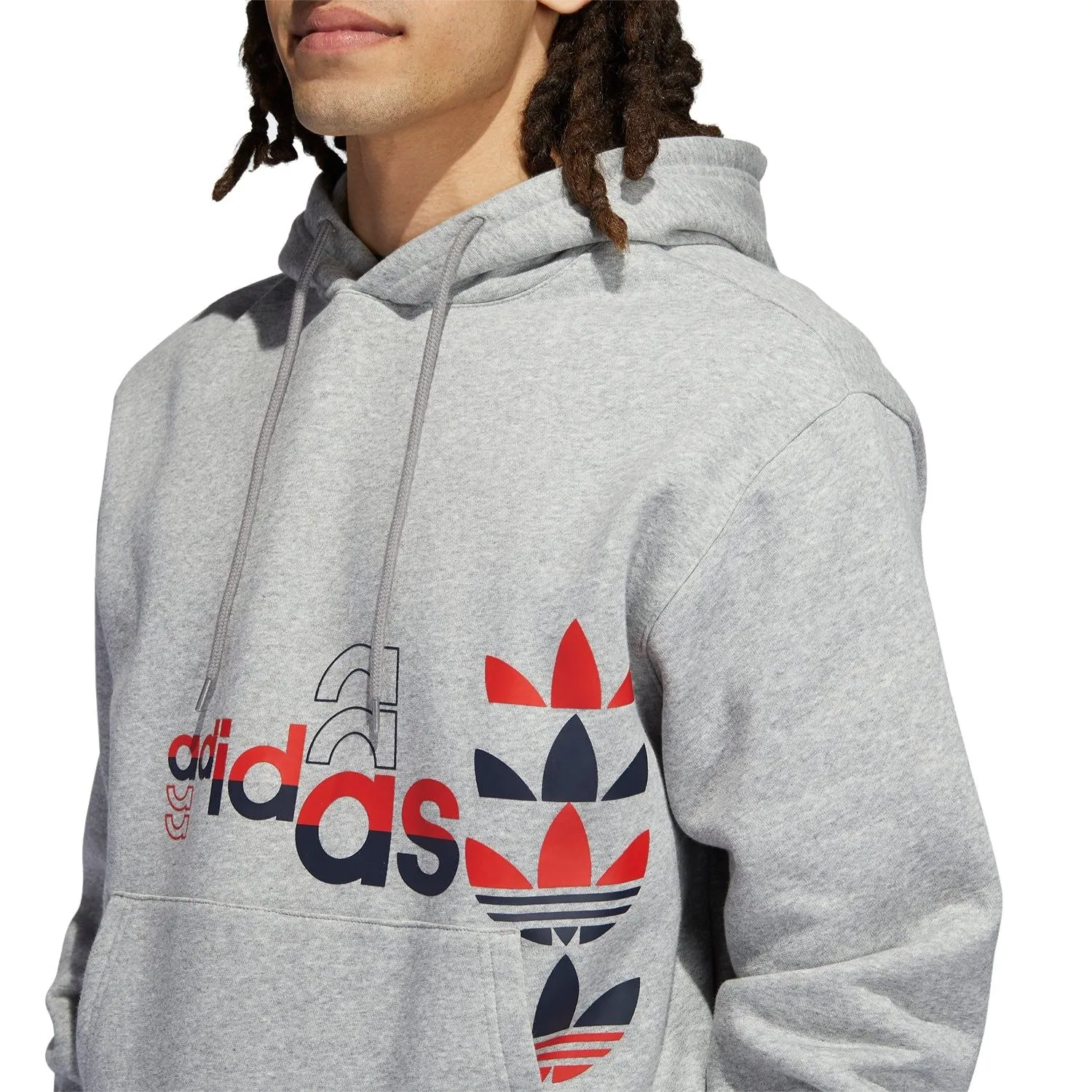 adidas Originals Trefoil Logo Play Hoodie - Grey