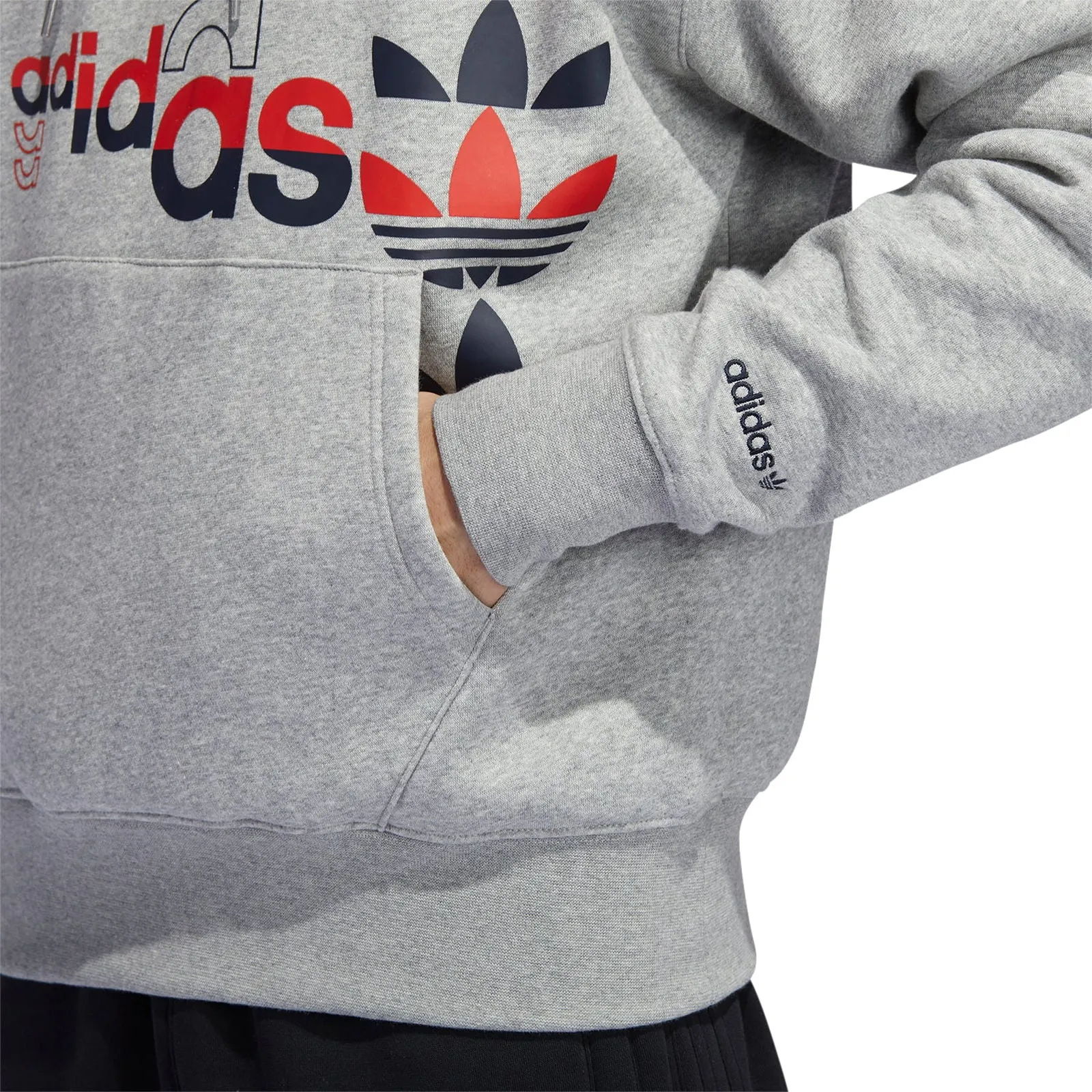 adidas Originals Trefoil Logo Play Hoodie - Grey