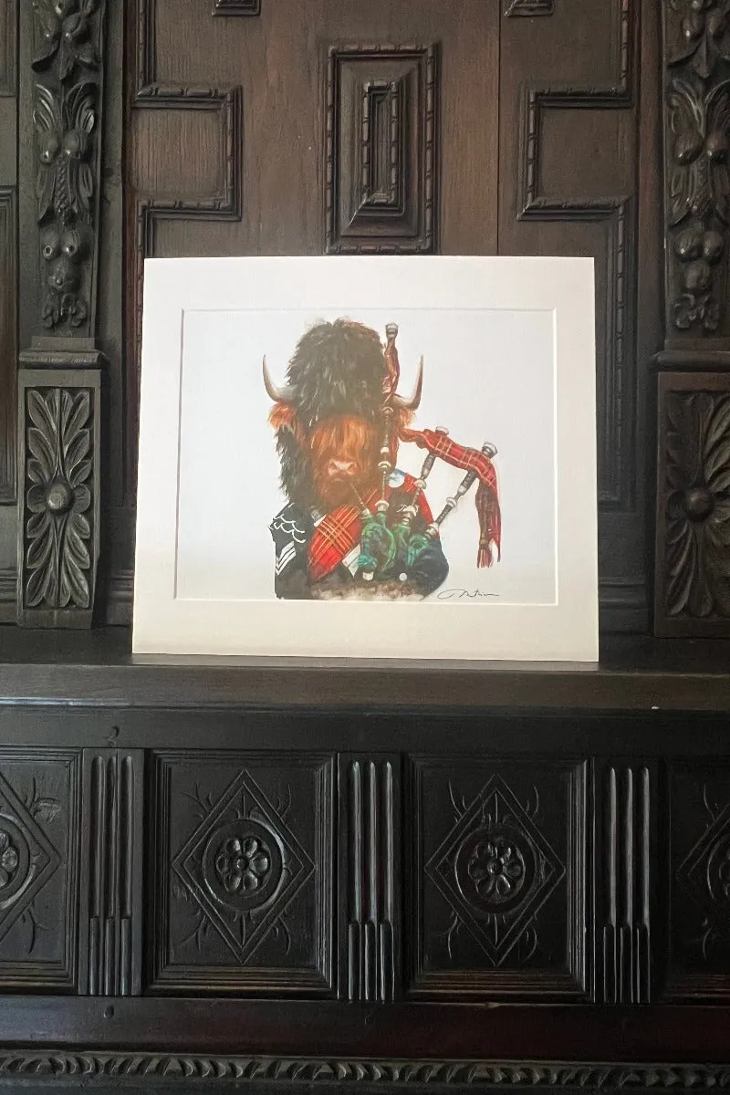 Art Print & Mount (Highland Cow)