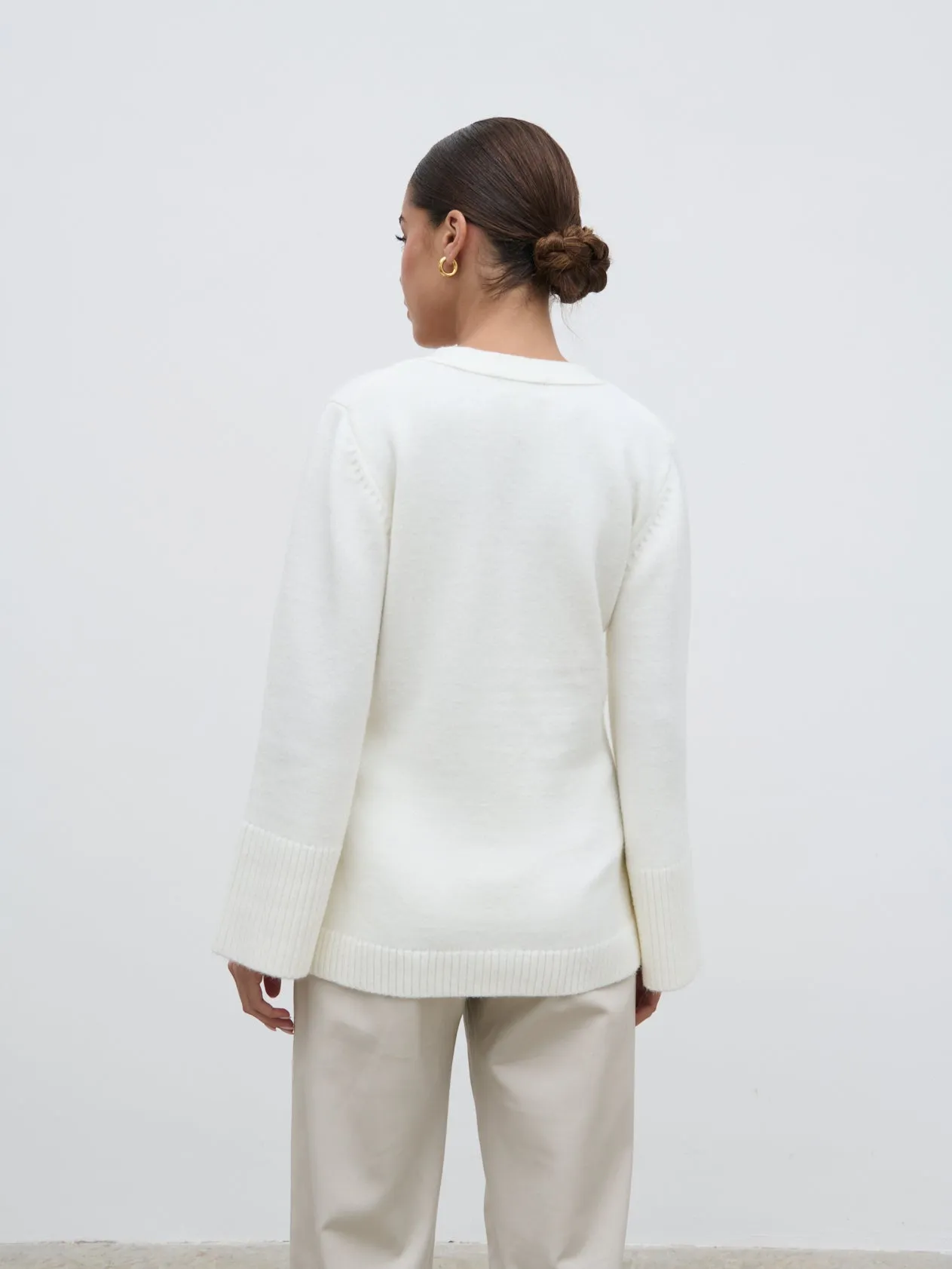 Autumn Knit Cardigan - Cream