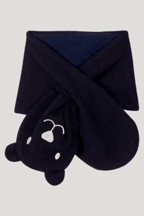 Baby Boy's Navy Bear Cub Scarf