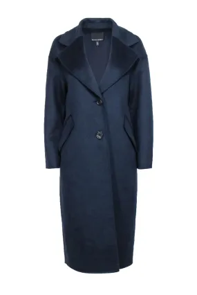 Banana Republic - Navy Wool Blend Drop Shoulder Coat Sz XS