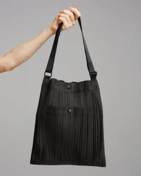 Black Crossbody Pleated Bag