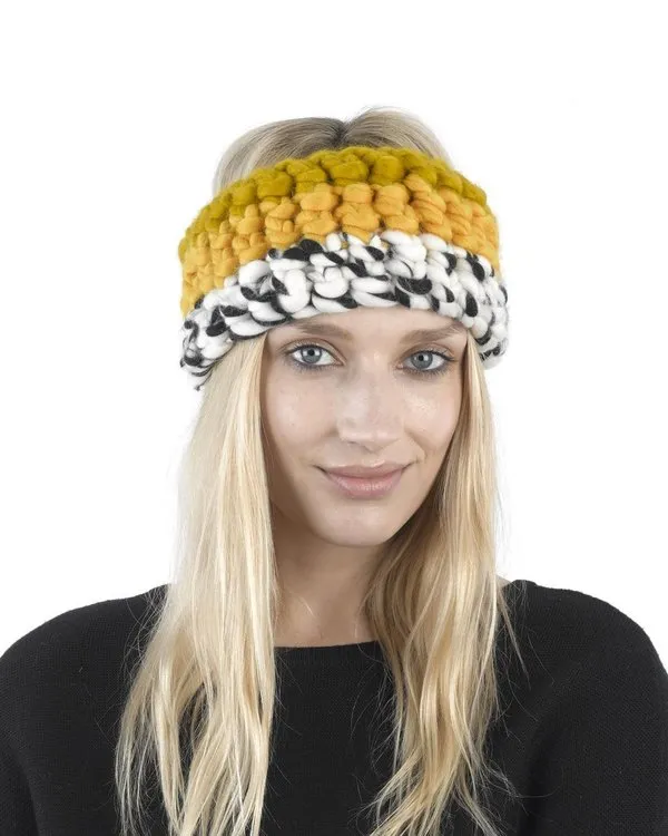 blend headband - marigold/white/black