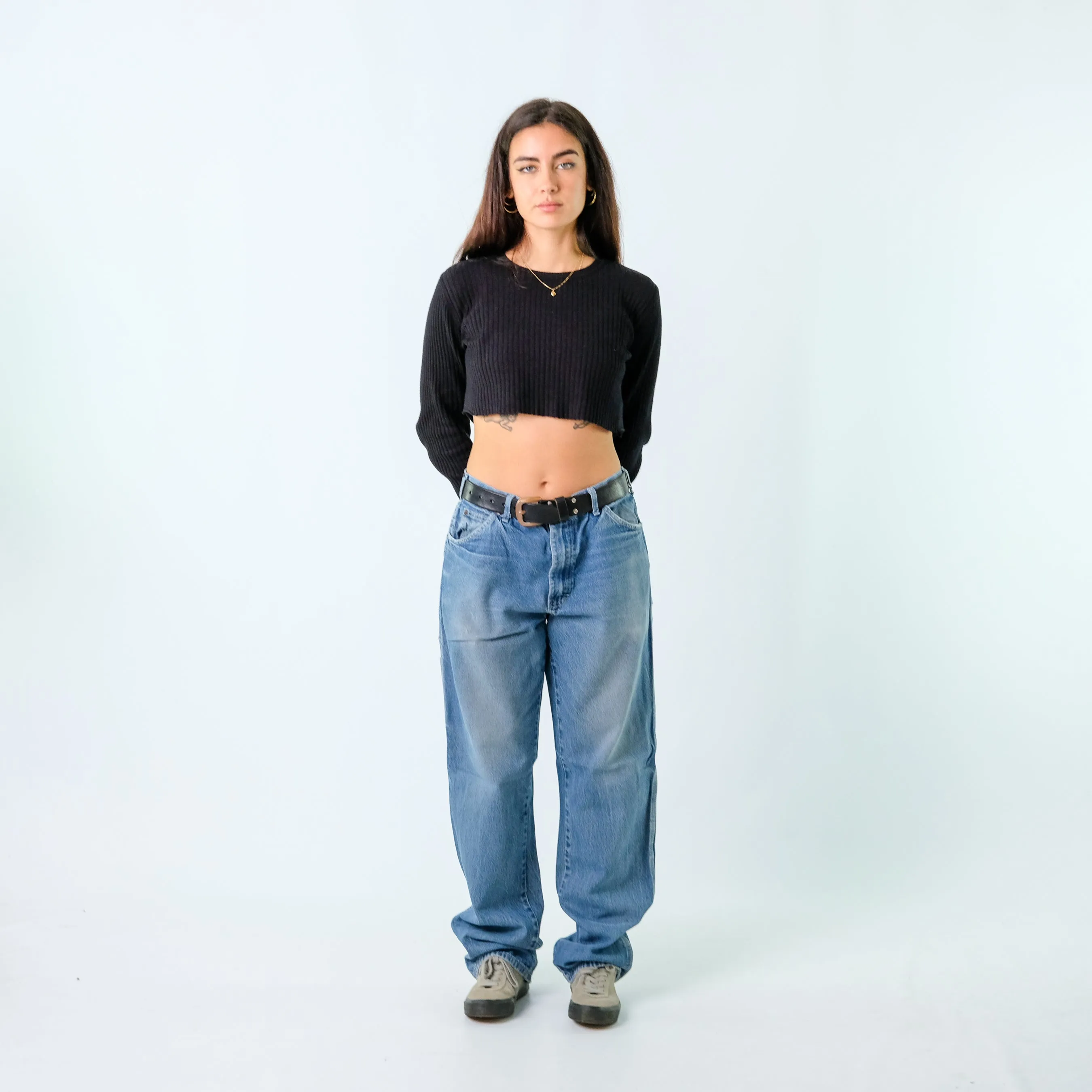 Blue 90s Dickies Denim Carpenter Baggy Jeans Pants (36x35)