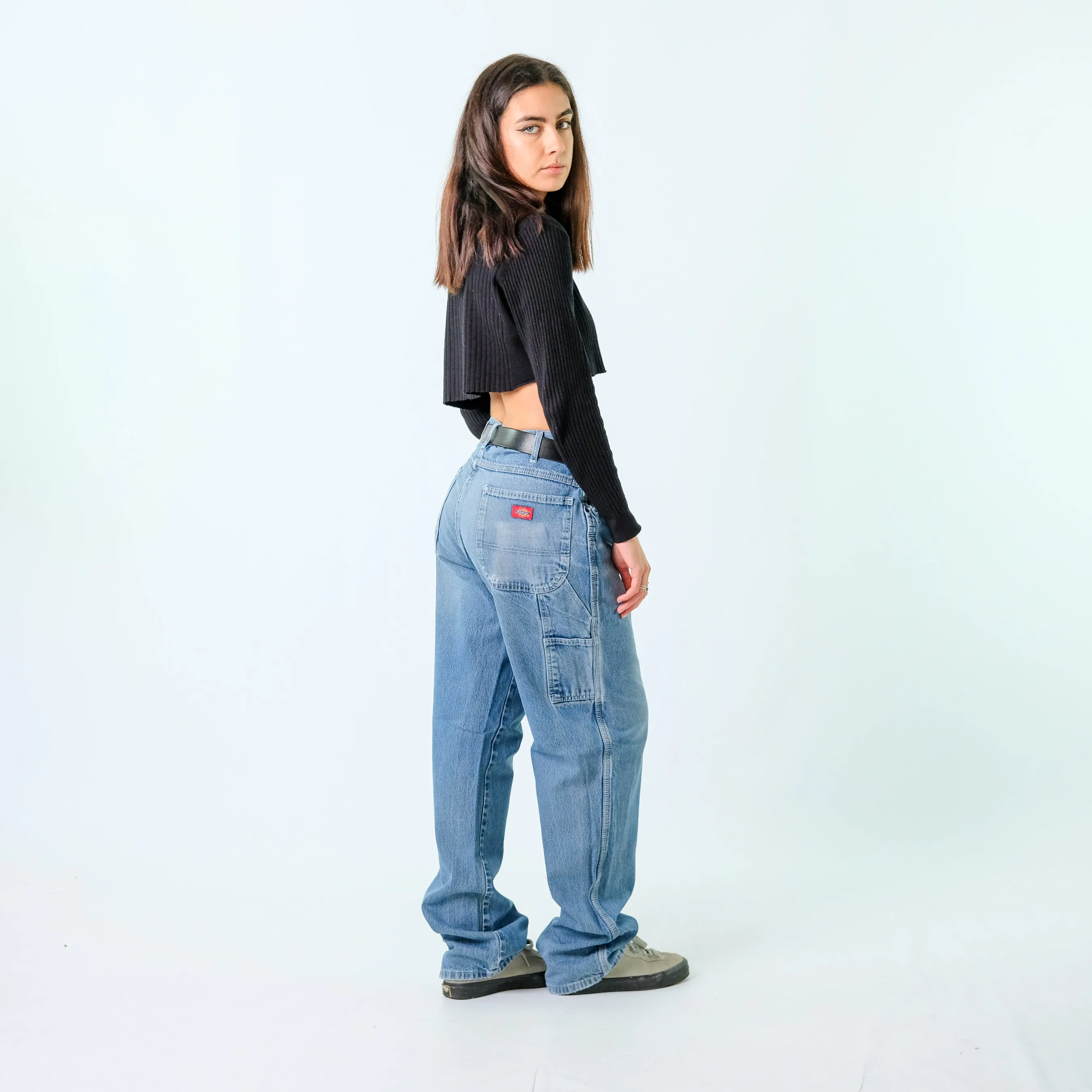 Blue 90s Dickies Denim Carpenter Baggy Jeans Pants (36x35)