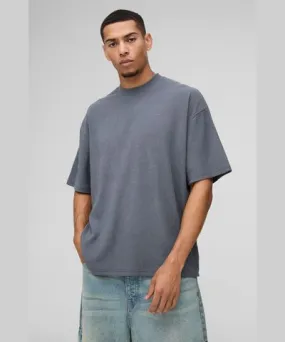 boohooMAN Mens Oversized Textured T-Shirt