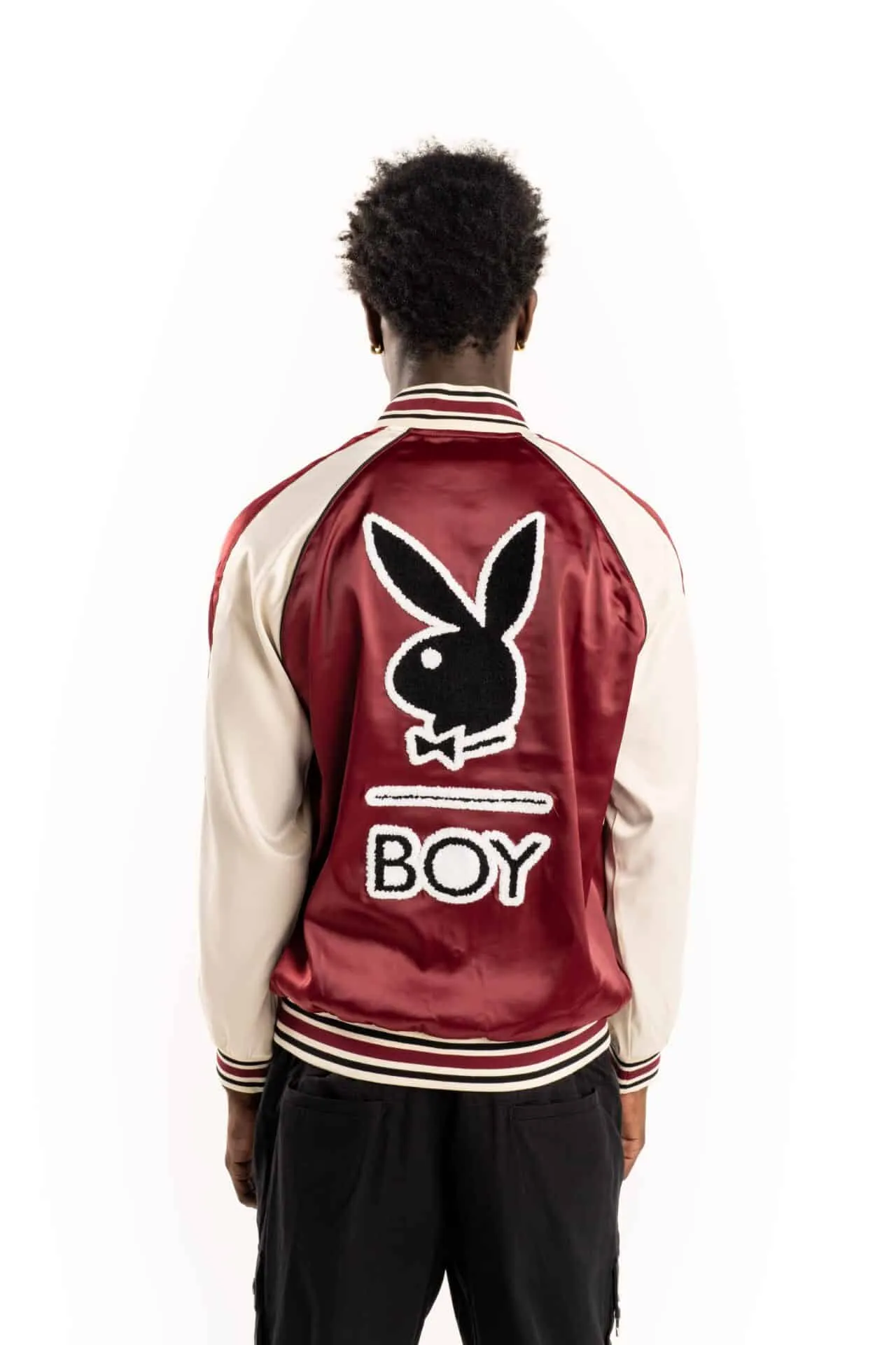 BOY London Playboy X BOY Souvenir Jacket Port & Off White