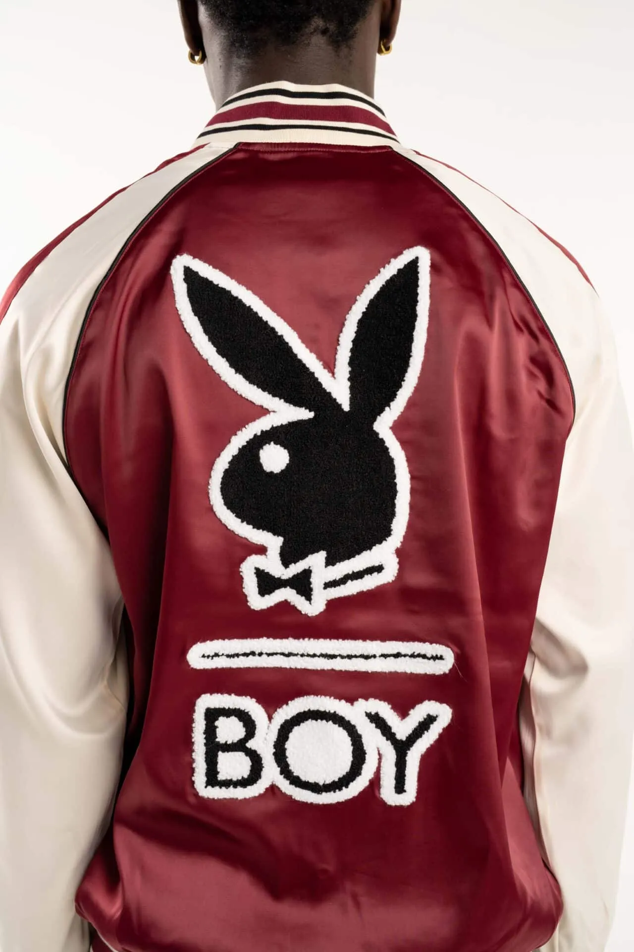 BOY London Playboy X BOY Souvenir Jacket Port & Off White