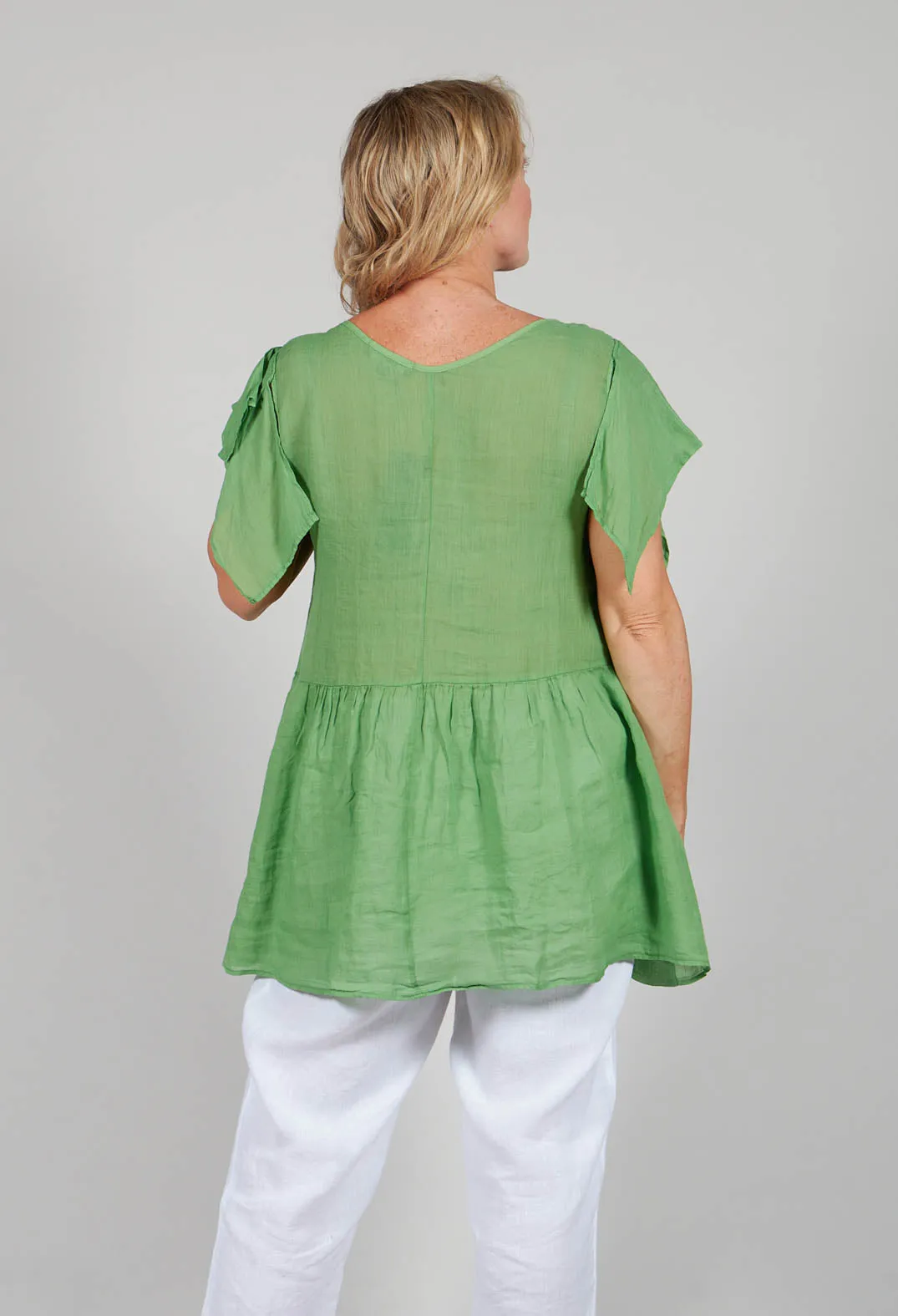 Butterfly Sleeve Top in Green