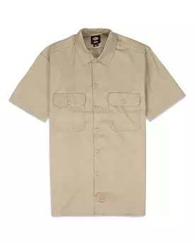 Camicia Uomo Dickies Work Shirt SS Rec Khaki