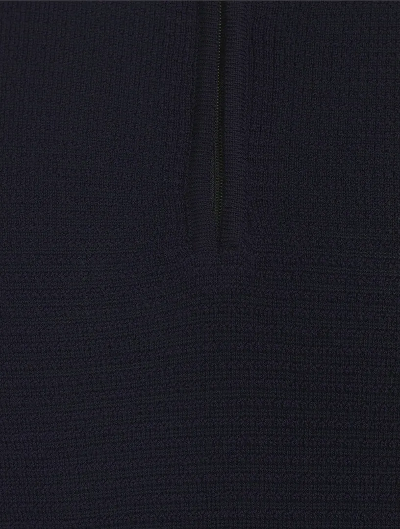 CANALI Wool Quarter-Zip Sweater