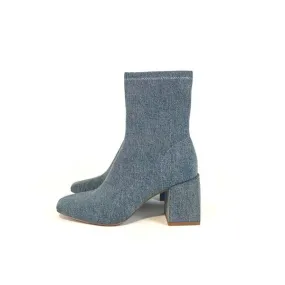 Carina Denim Boots - Blue