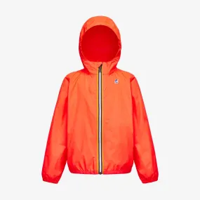 Claude - Kids Packable Full Zip Waterproof Rain Jacket in Red Papavero