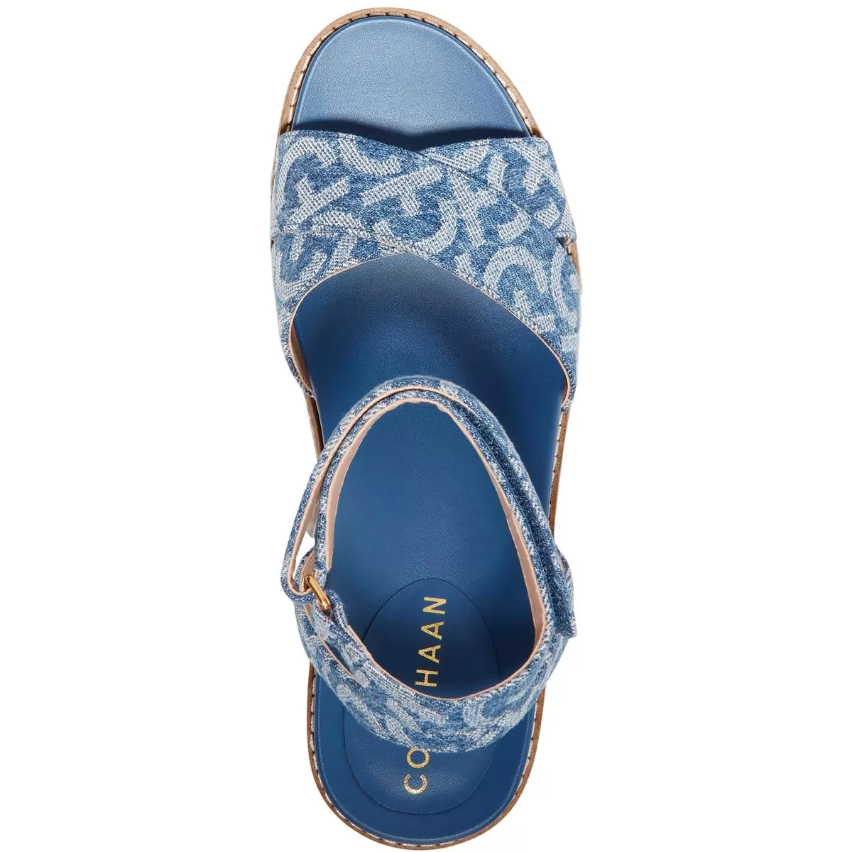 Cole Haan Womens Cloud  Denim Criss-Cross Front Espadrilles