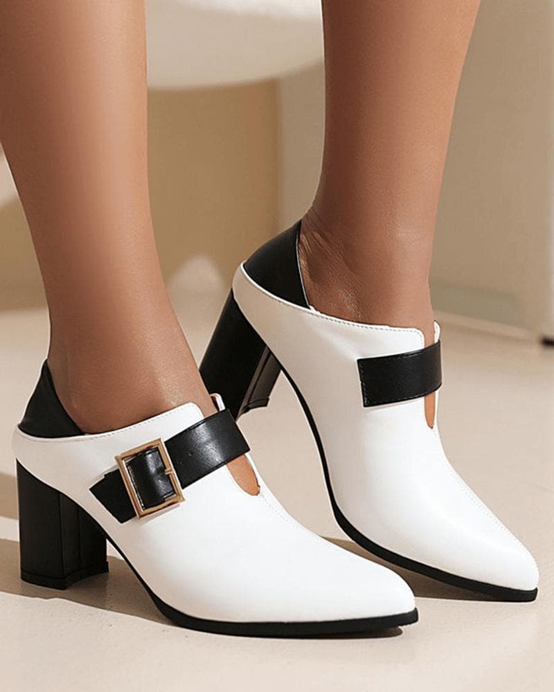 Color-Blocking Heels (Dual Wear)