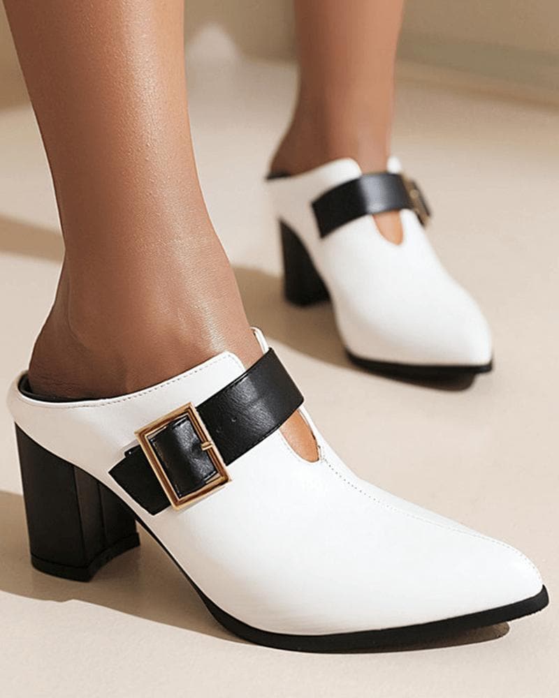 Color-Blocking Heels (Dual Wear)