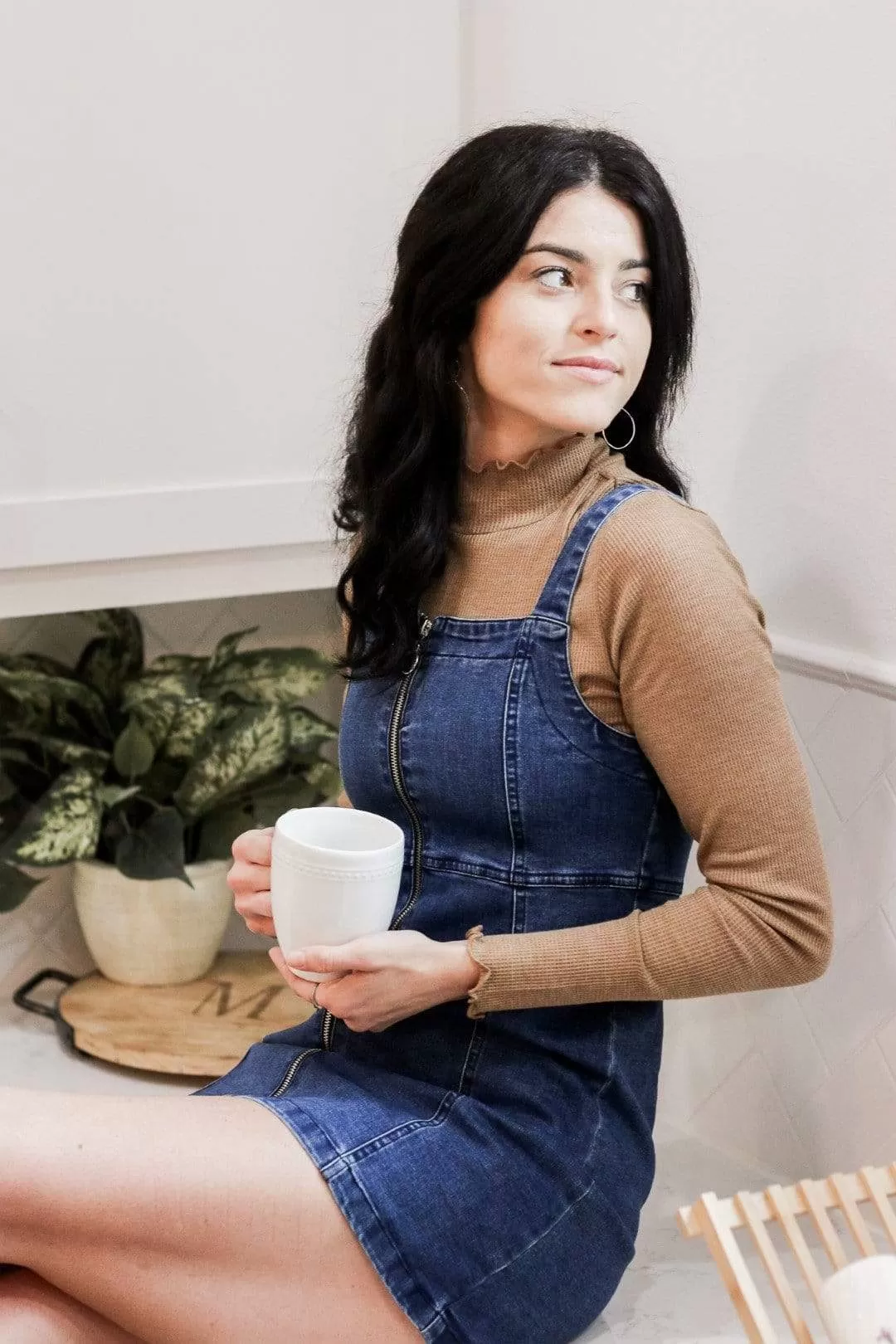 Denim Overall Mini Dress