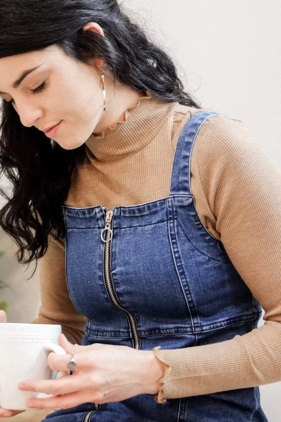 Denim Overall Mini Dress