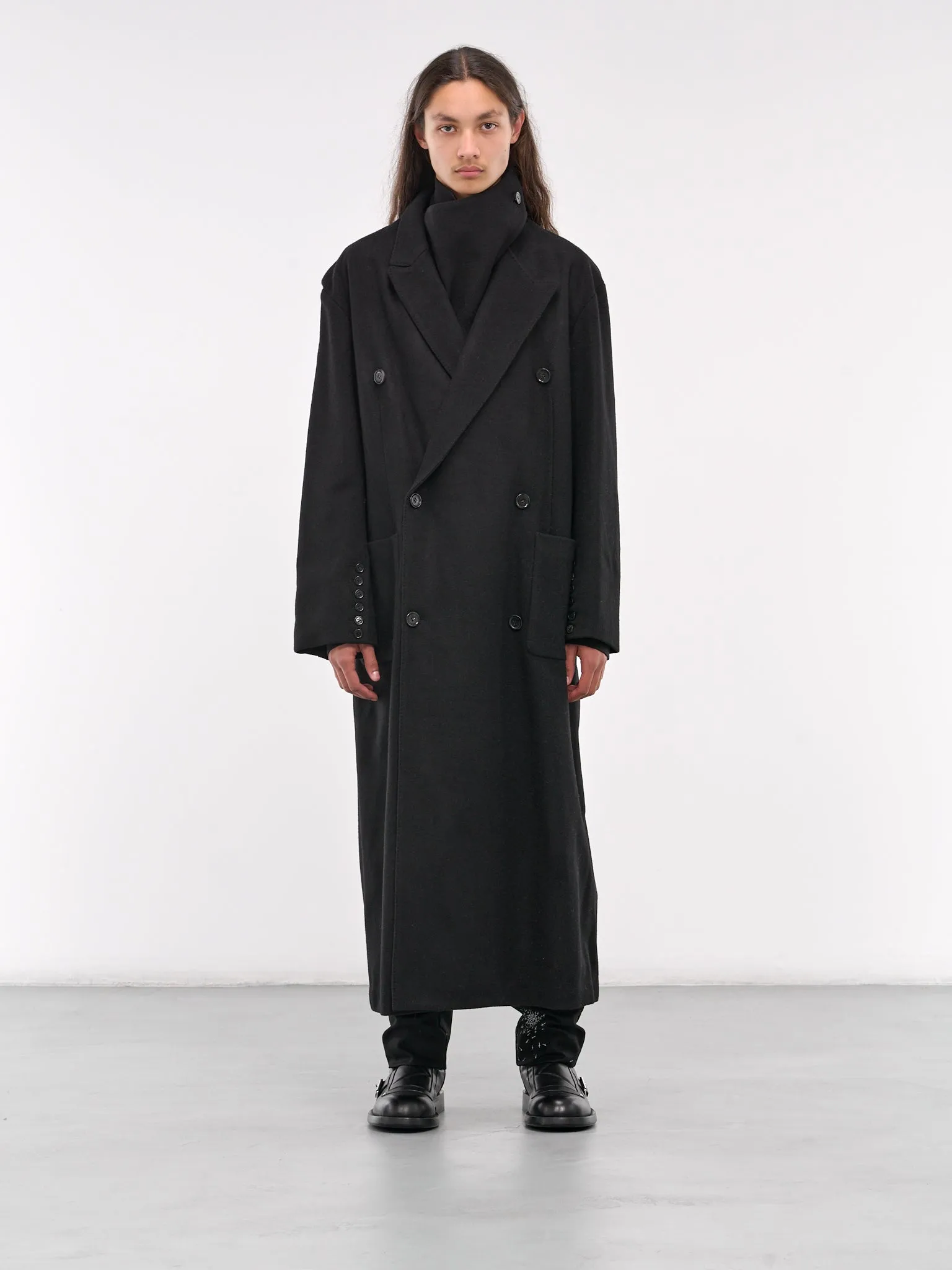 Double-Breasted Coat (CT0224-BLACK)