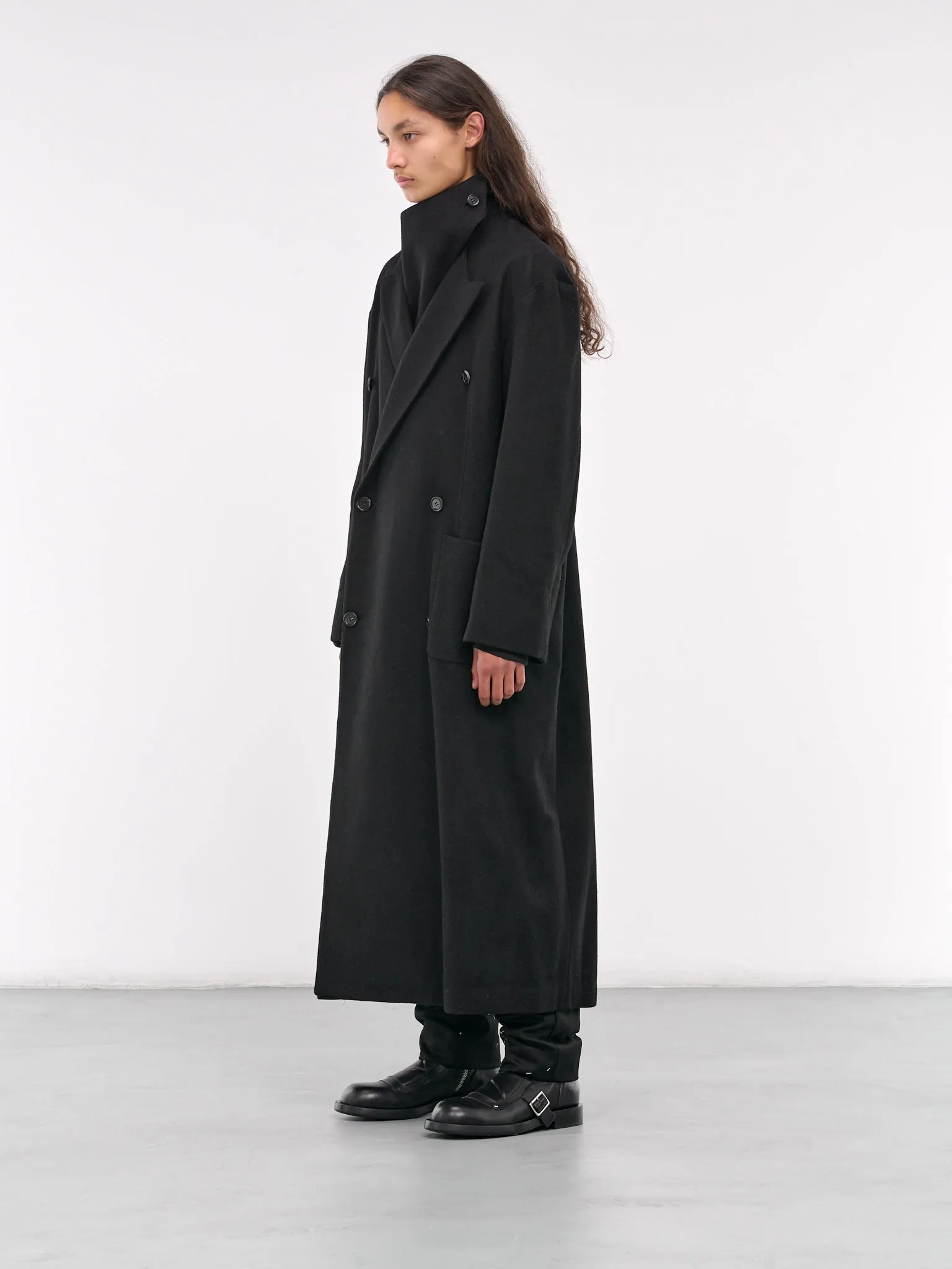 Double-Breasted Coat (CT0224-BLACK)