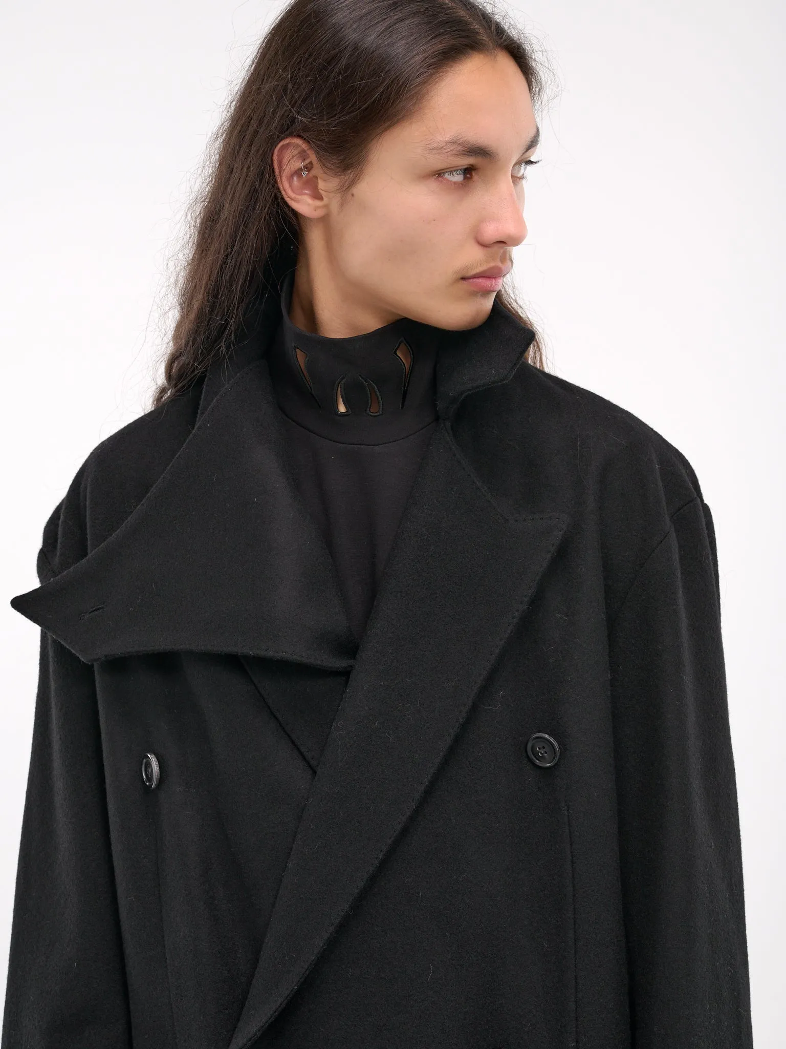 Double-Breasted Coat (CT0224-BLACK)