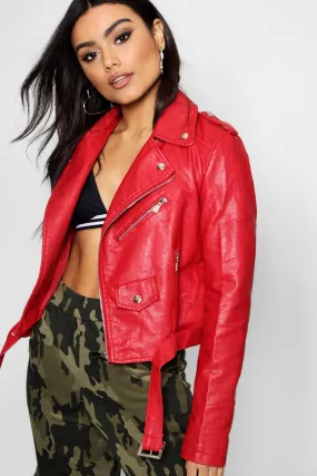 Faux Leather Moto Jacket