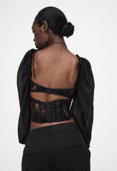 For Love & Lemons - Sade Top - Black