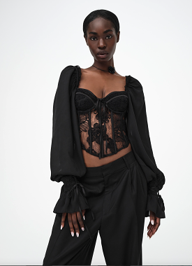 For Love & Lemons - Sade Top - Black