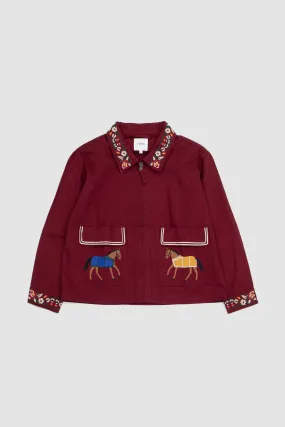 FOUND Oxblood Horse Equine Jacket Burgundy