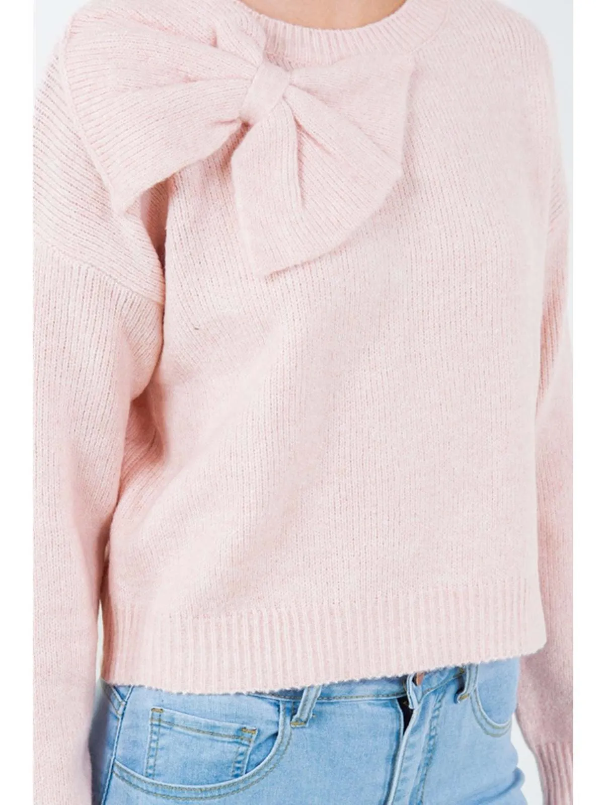 Freda Bow Sweater - Pink