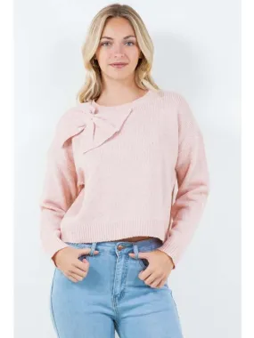 Freda Bow Sweater - Pink