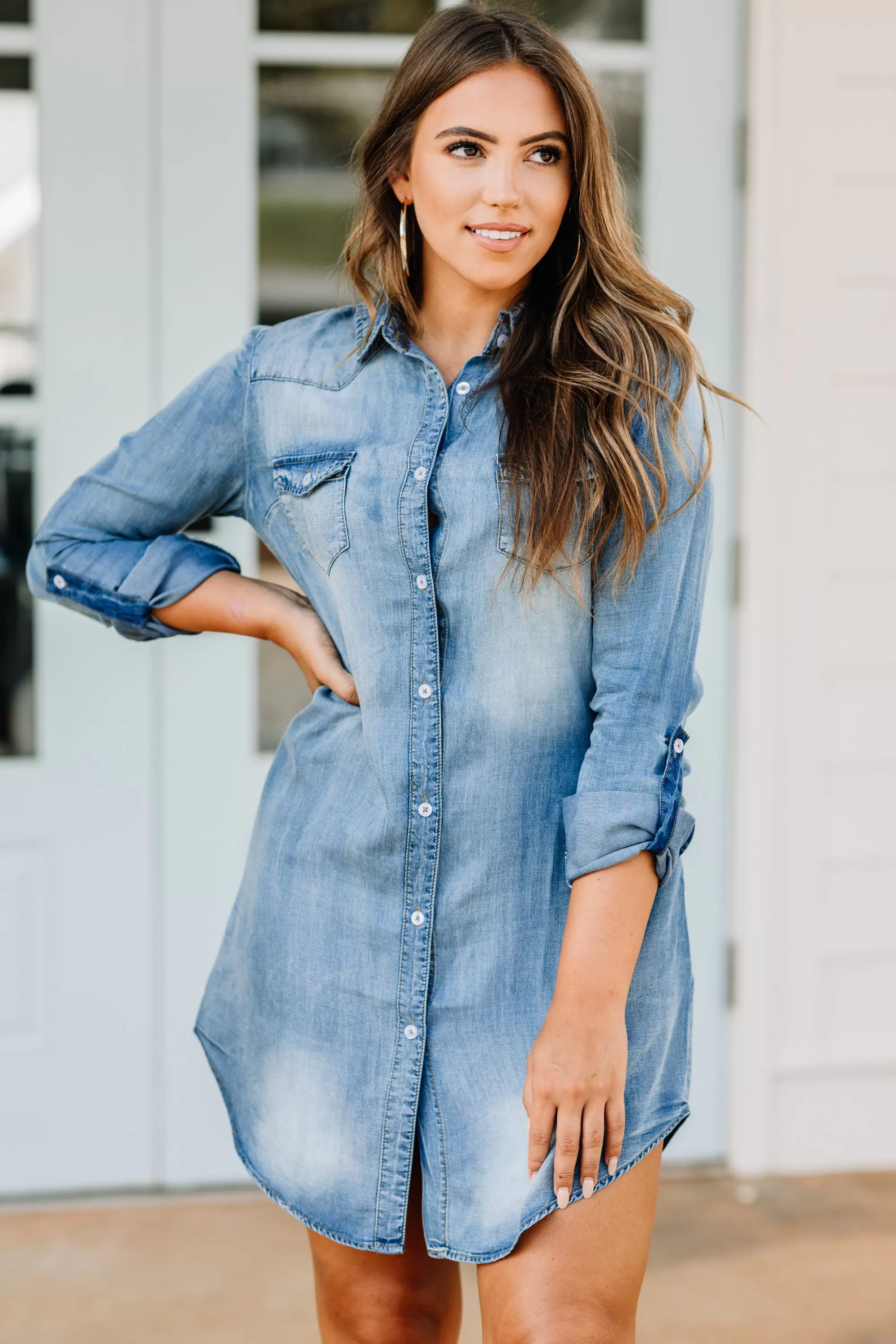 Genuine Fun Denim Blue Chambray Dress