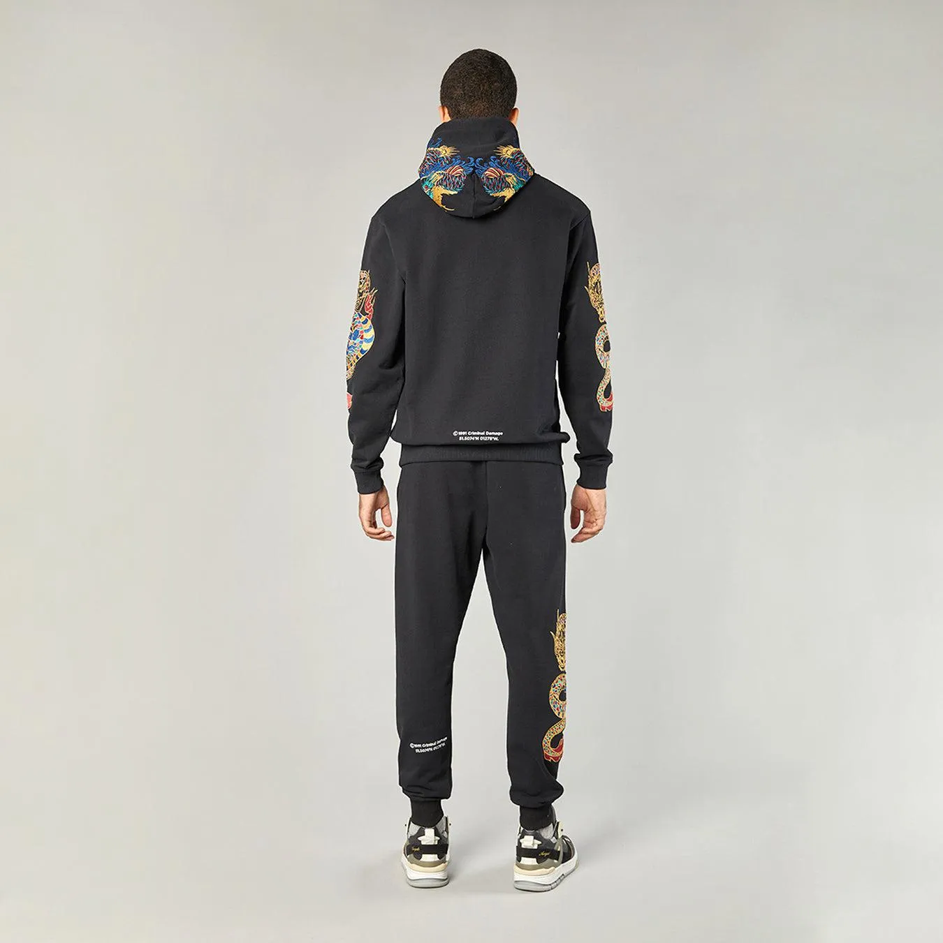 GOLD DRAGON EMBROIDERY HOODIE