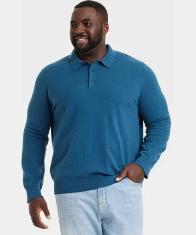 Goodfellow & Co Men's Big & Tall Long Sleeve Polo Sweater