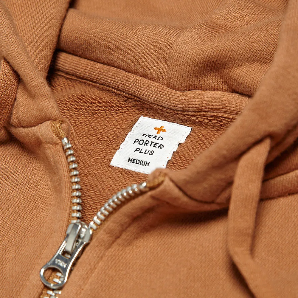 Head Porter Plus Overdyed Zip HoodyCamel