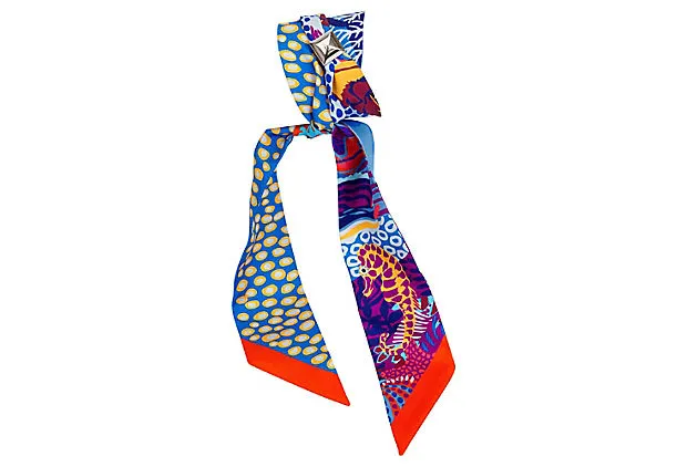 Hermès Silk Fish Twilly Scarf