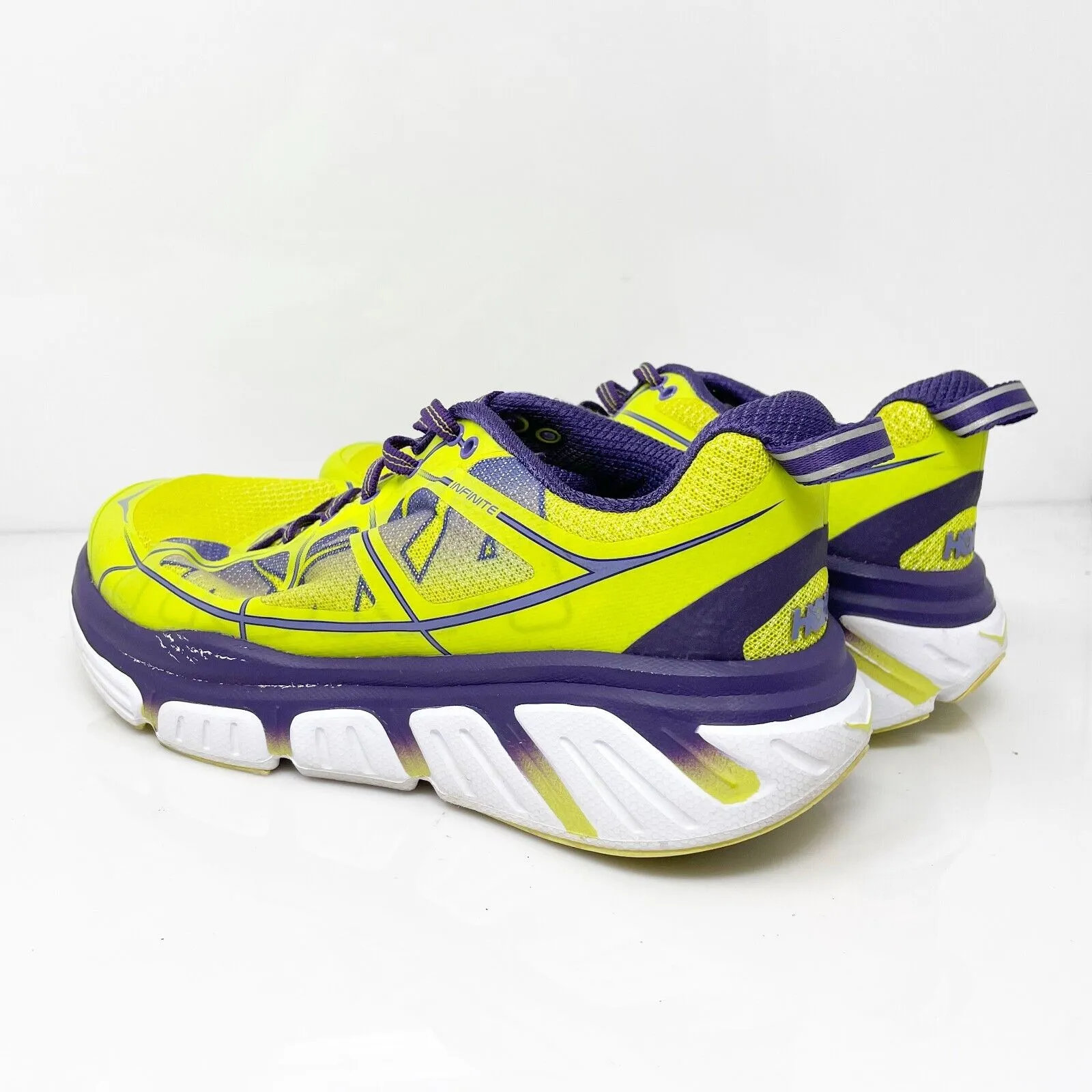 Hoka One One Womens Infinite 1009649 AMPP Green Running Shoes Sneakers Size 8