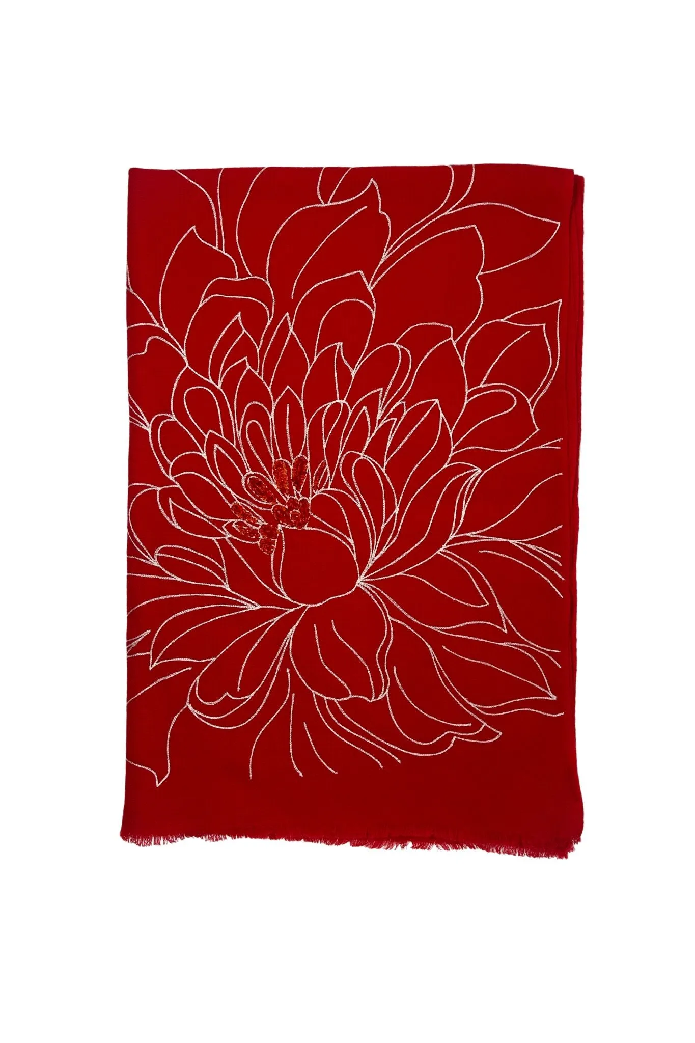 Janavi Dahlia Line Art Scarf