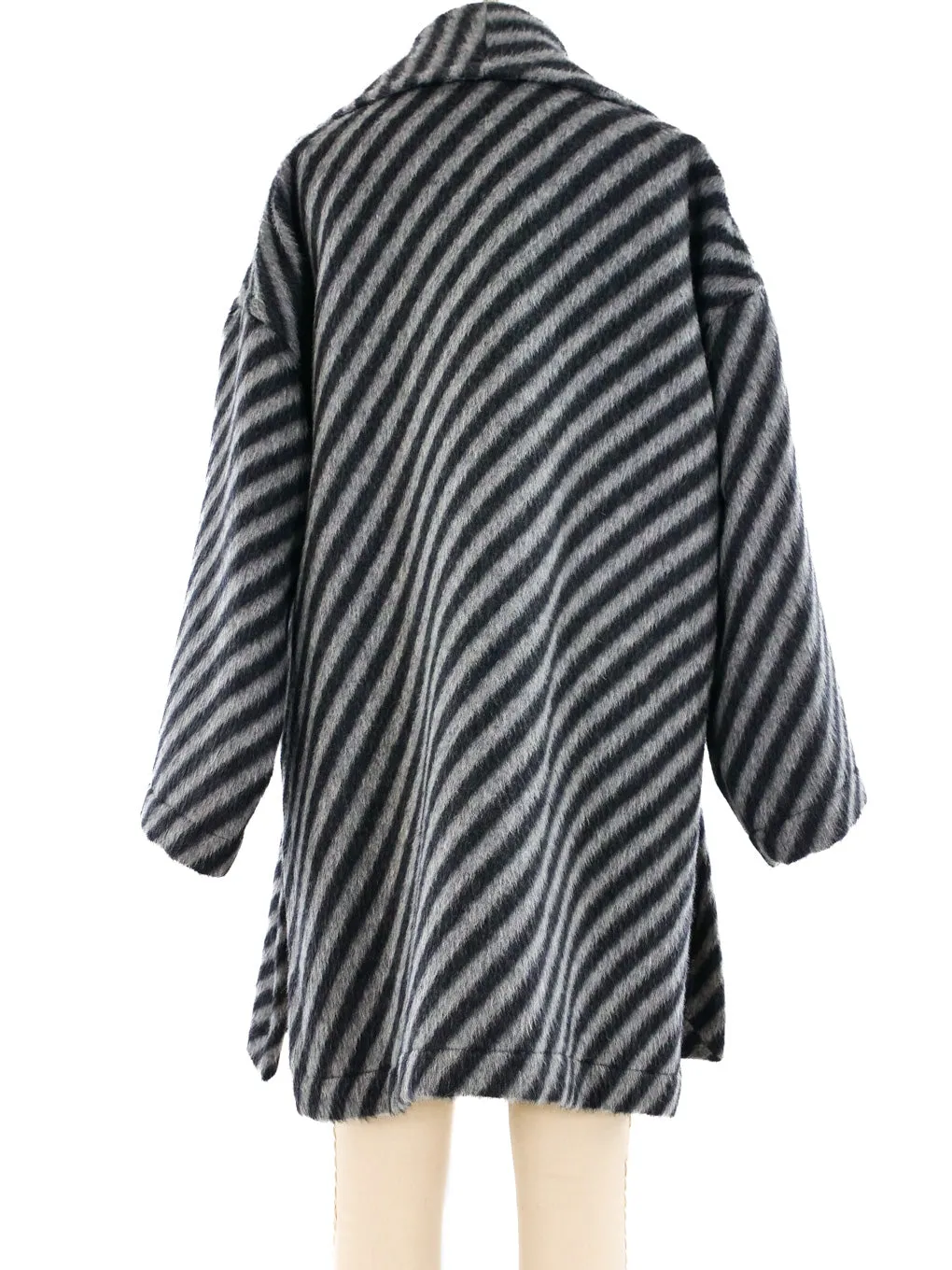 Jean Muir Striped Wool Coat