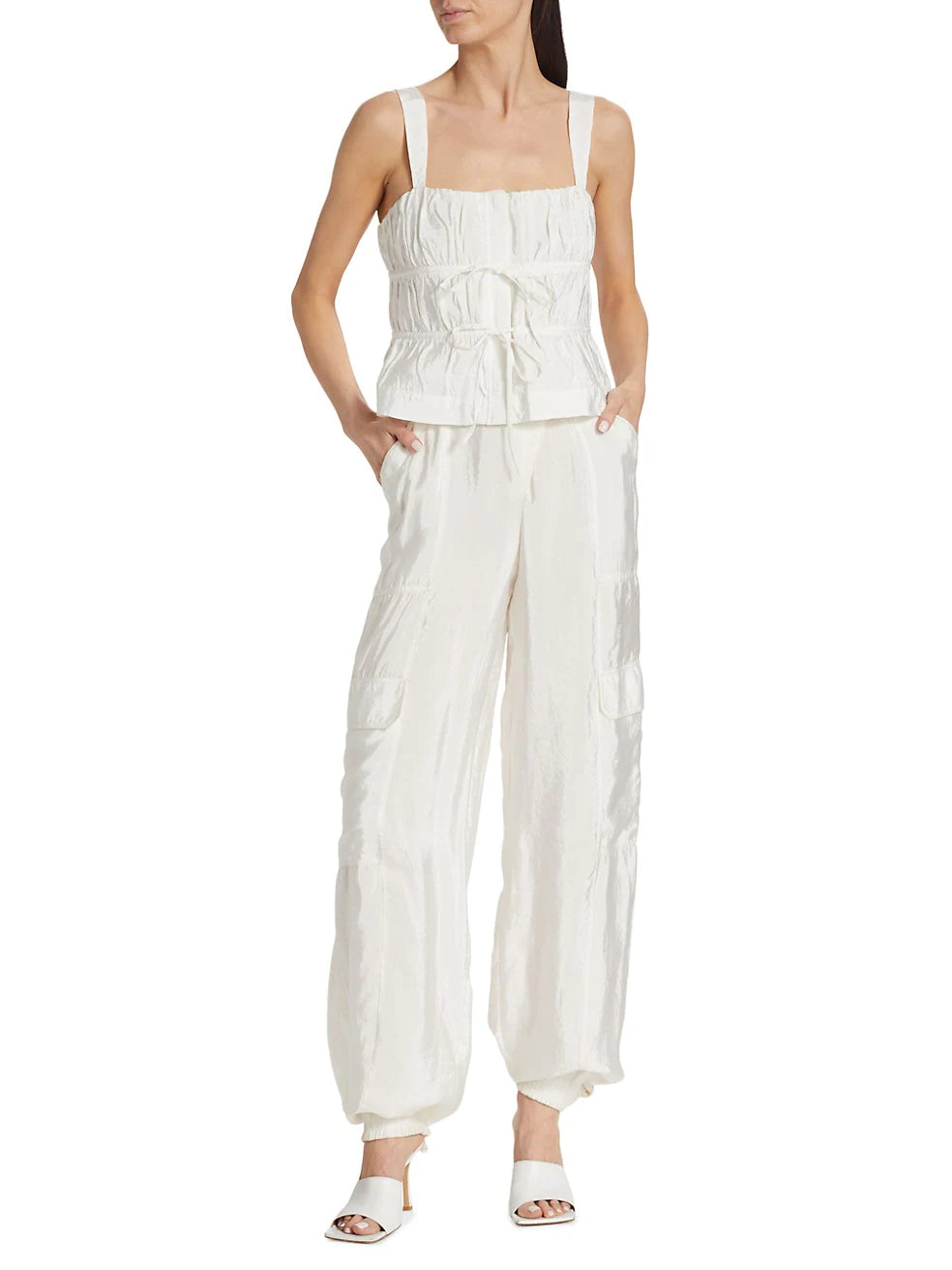 Jonathan Simkhai - Abilene Parachute Top - White