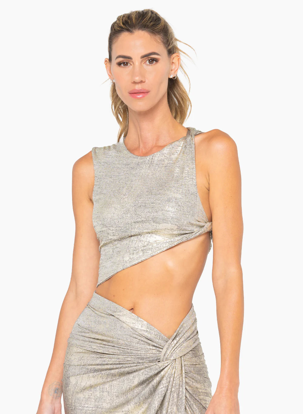 Just Bee Queen - Araminta Top - Washed Metallic