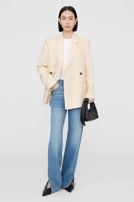 KAIA BLAZER - LIGHT YELLOW LINEN