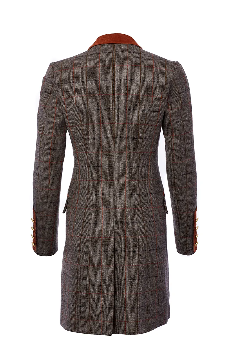 Kempton Coat (Mid Blue Check)